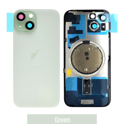 Brown Rear Cover Glass with Camera Lens Glass and Magsafe Magnet for iPhone 15-Green Brown Rear Cover Glass with Camera Lens Glass and Magsafe Magnet for iPhone 15-Green